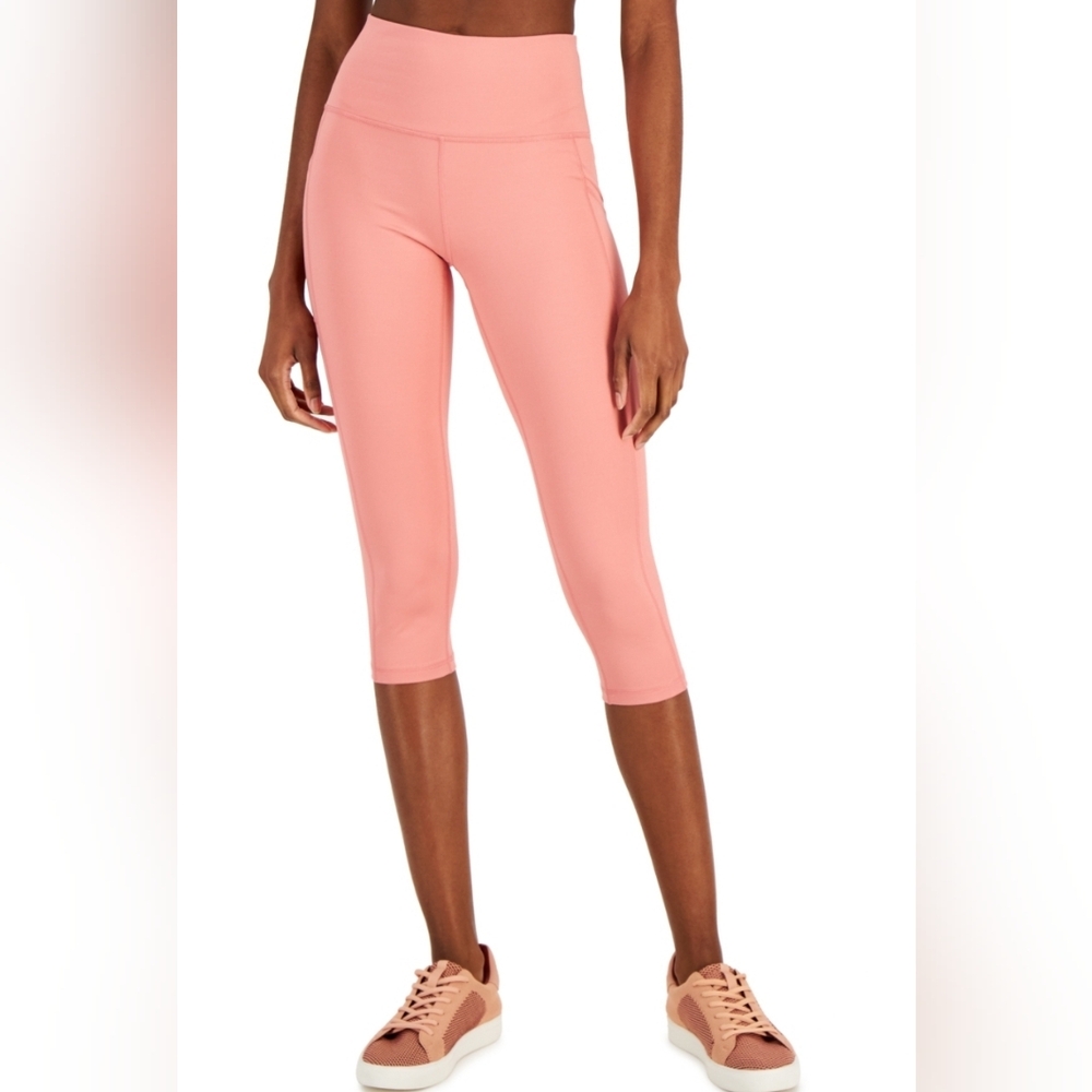 Ideology Compression High-Rise Side-Pocket Cropped Leggings Inseam:19.5" R:9.5"